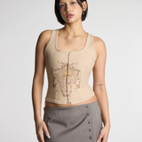 Honey Rosette Top